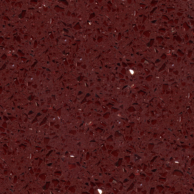 Dark Red Quartz slab