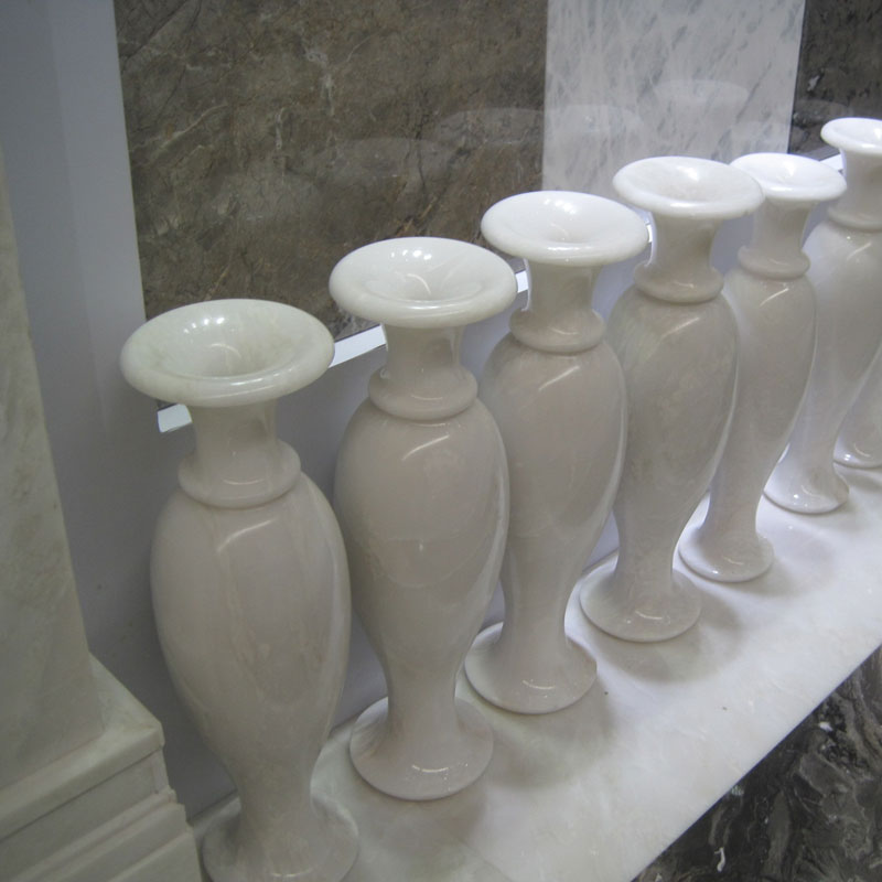 white marble vase