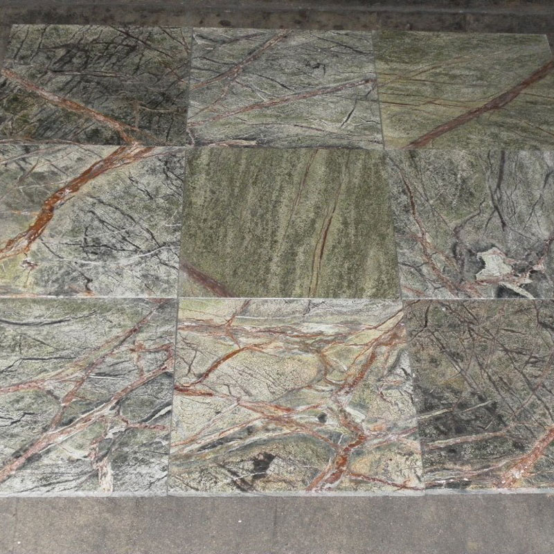 Rain Forest Green marble tiles