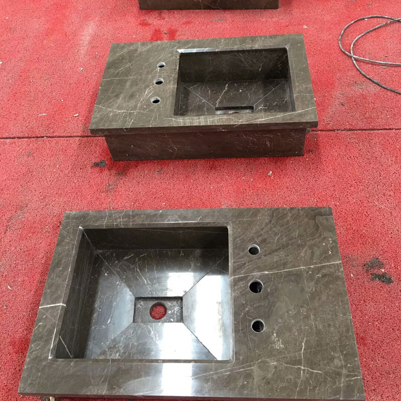 grey gray marble vanity tops sink