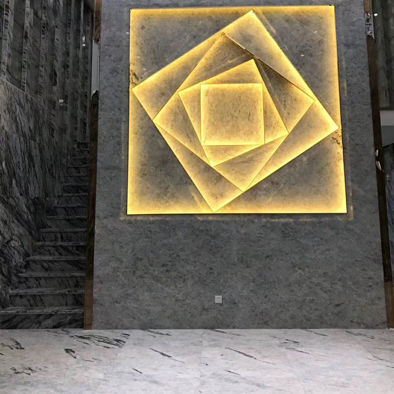 backlit onyx wall