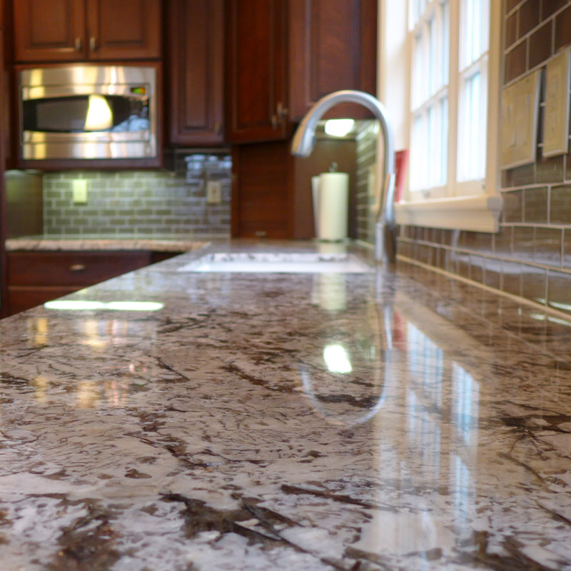 2 Bianco Antico Granite kitchen countertop design