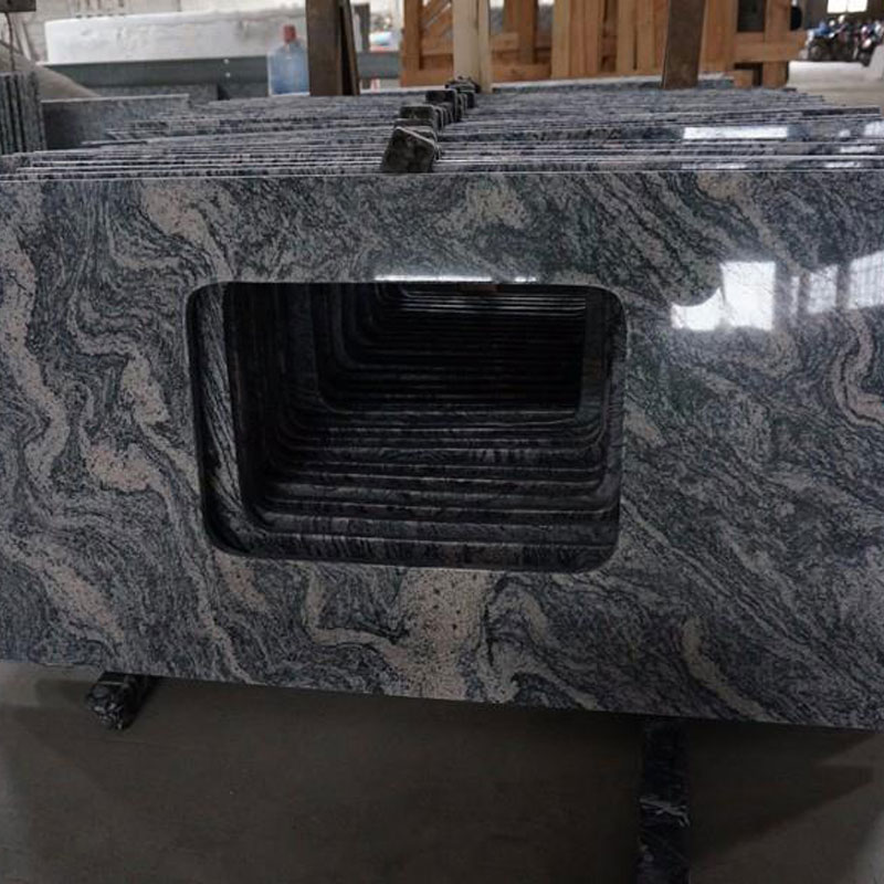 Dragon Juparana Granite countertop with sink hole
