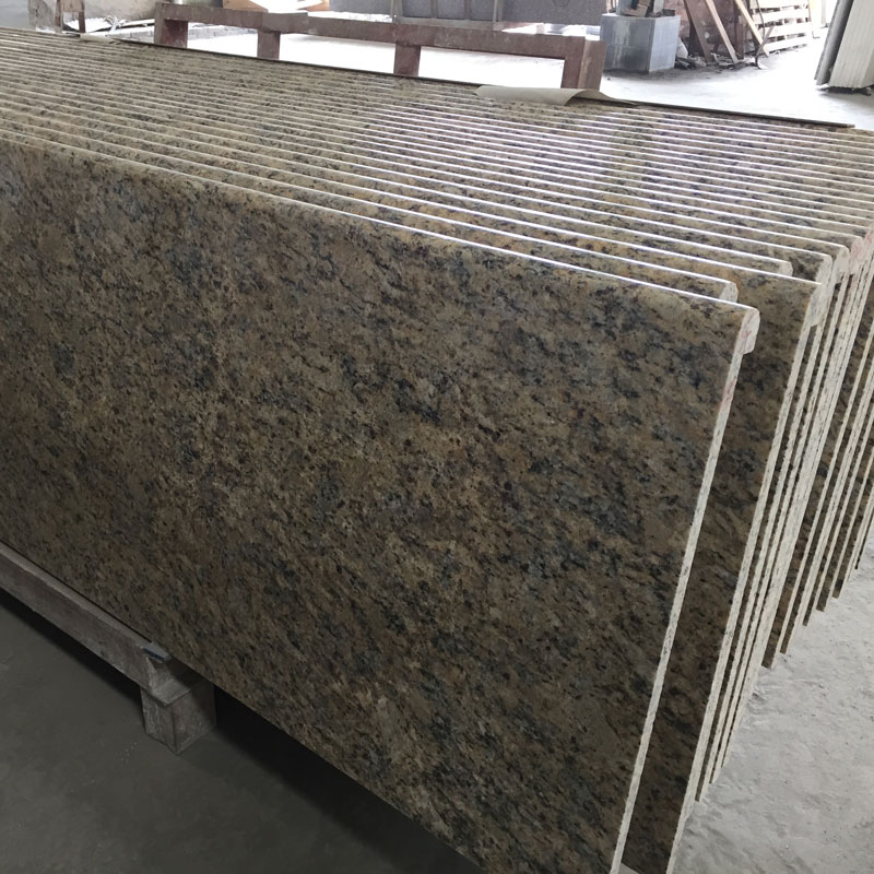 Giallo Santa Cecilia Granite countertop bullnose