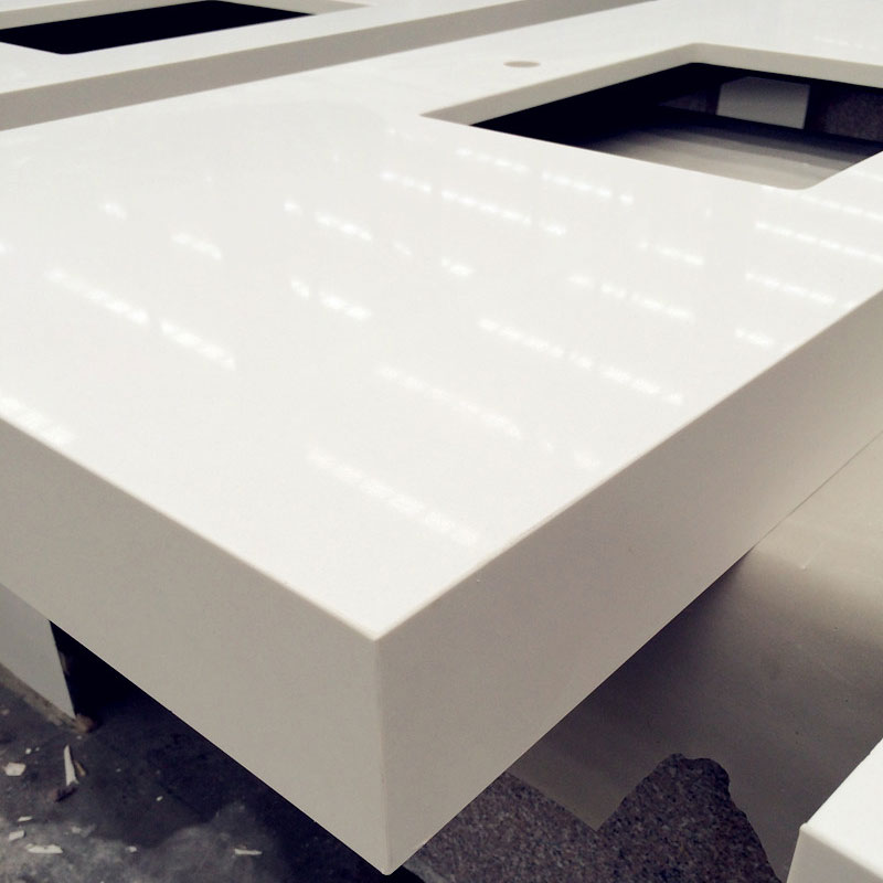 Plain White Quartz countertops