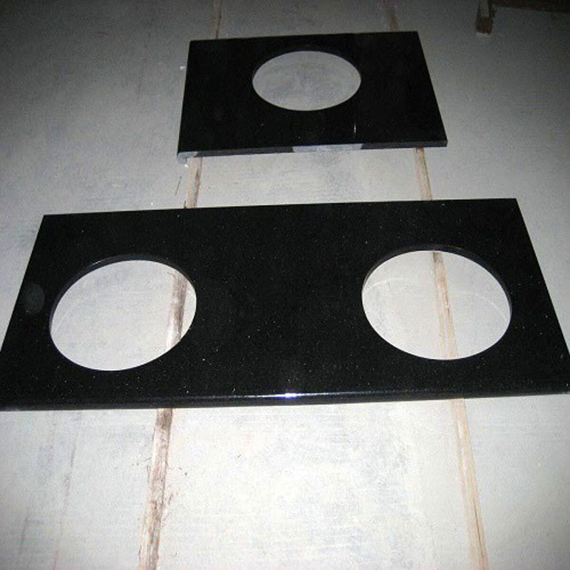 3 Black Galaxy granite vanity tops