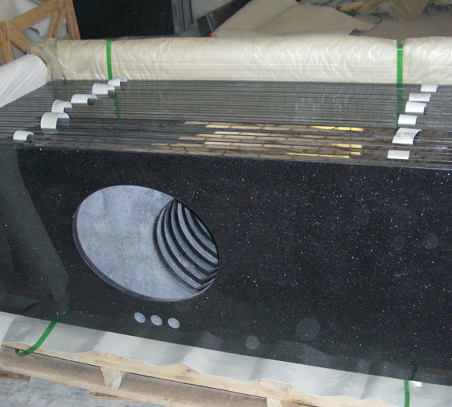 4 Galaxi Black Granite vanity tops