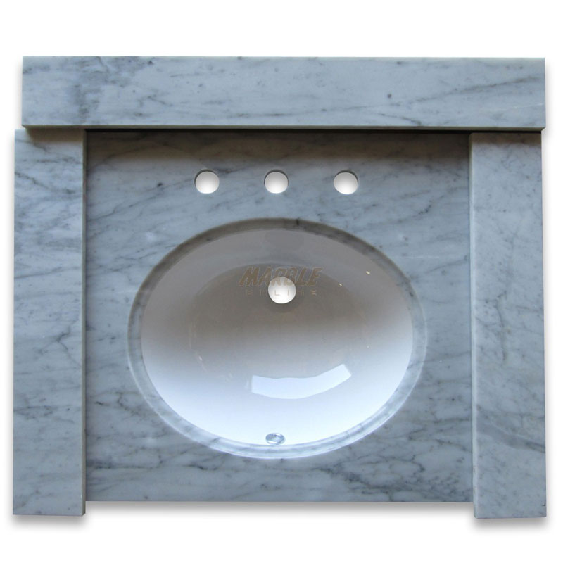 prefabricated bianco carrara marble tops