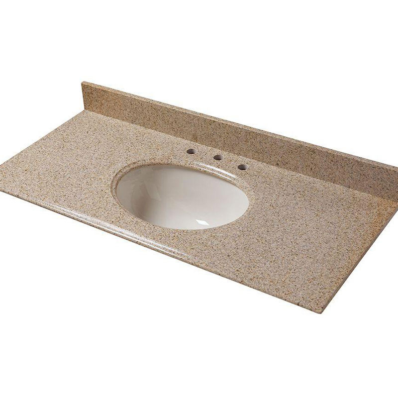 Golden Sand granite top with backsplash