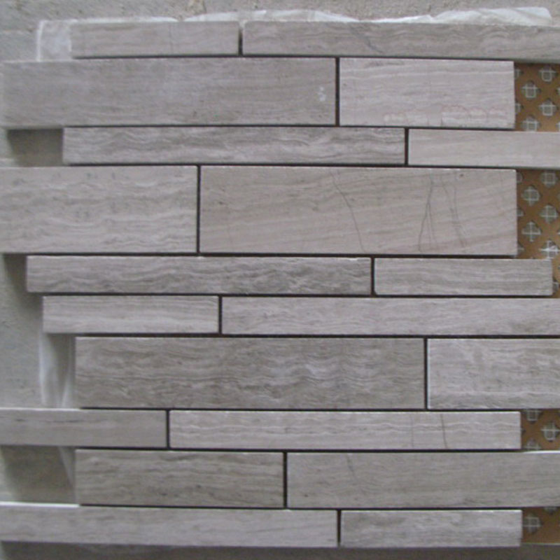 grey marble subway tiles wall