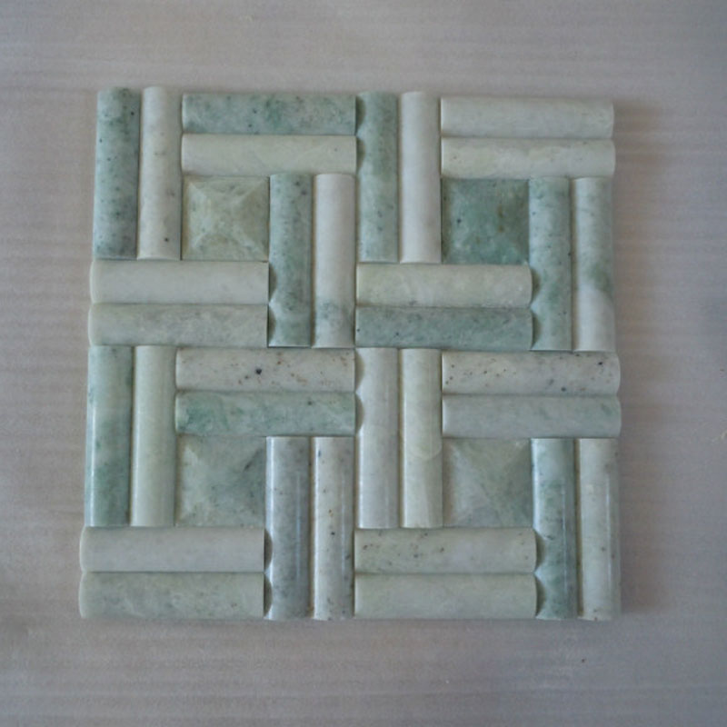 jade green marble tiles wall design