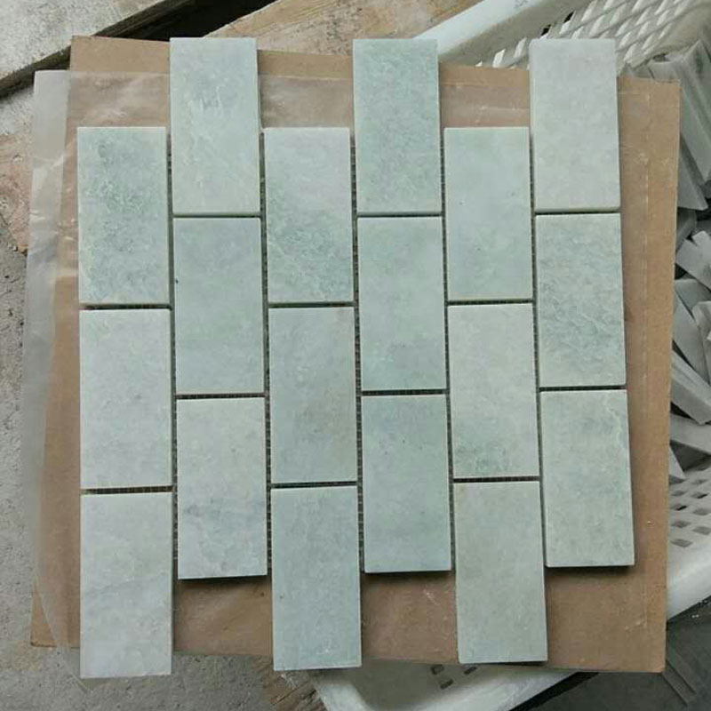 ming green marble tiles Subway brick tiles