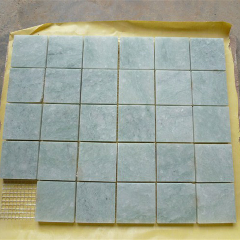 square mosaic tiles green marble