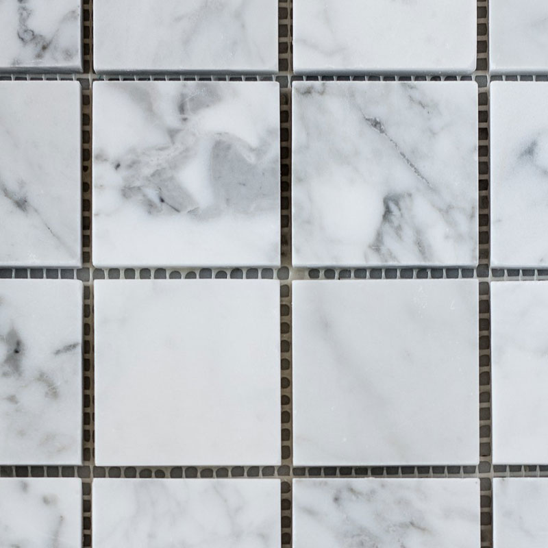 Carrara Marble Italian White Bianco Carrera Honed 1 x 1 Mosaic Wall Floor Tiles