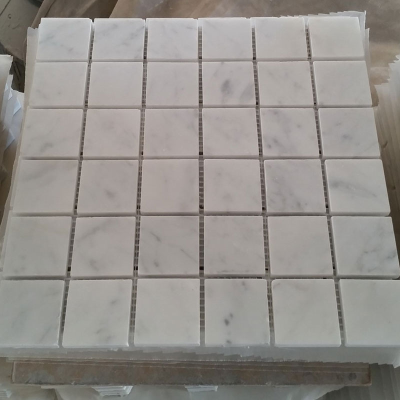 Carrara Marble Italian White Bianco Carrera Honed 1 x 1 Mosaic Wall Floor Tiles