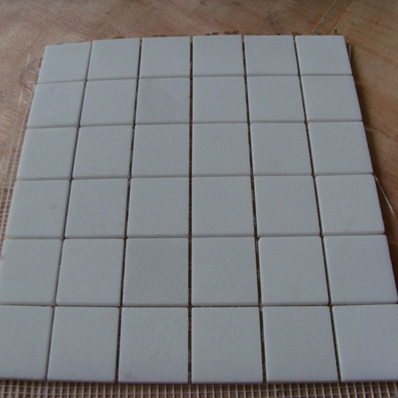 Thassos White 58x58 Square Mosaic Tile Honed - Marble from Greece