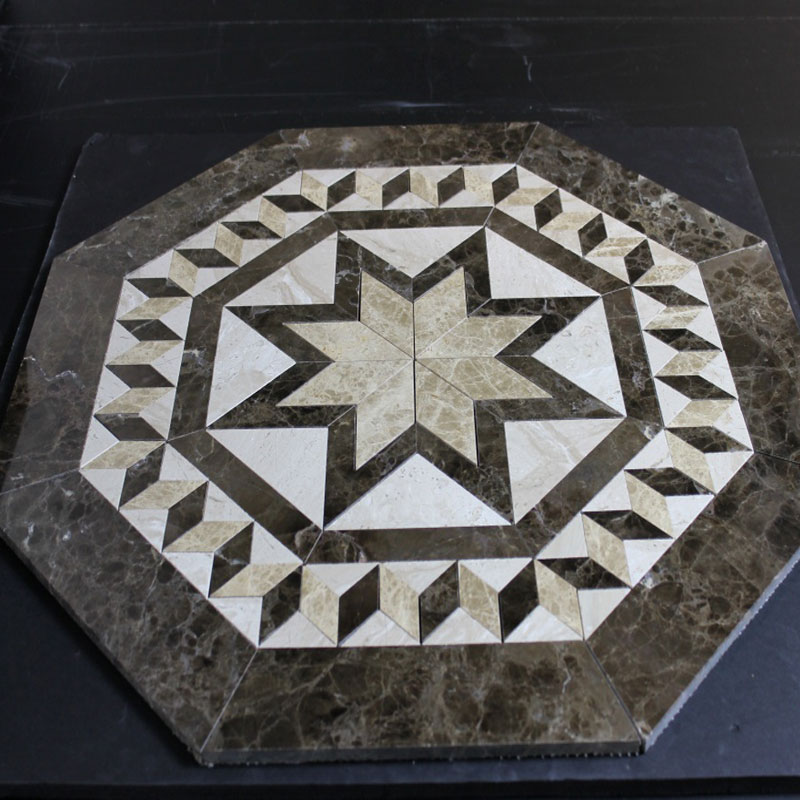 emperador marble medallion floor design
