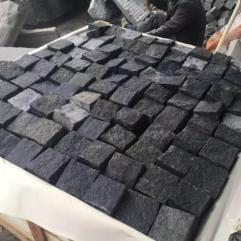 natural split granite cobbles basalt stone